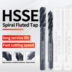 BOSS TAPS HSSE-M35 JIS Standard Spiral Fluted Tap M10 M11 M12 M13 M14 M15 M16 M18 M20 M22 Machine Screw Fine Thread Taps