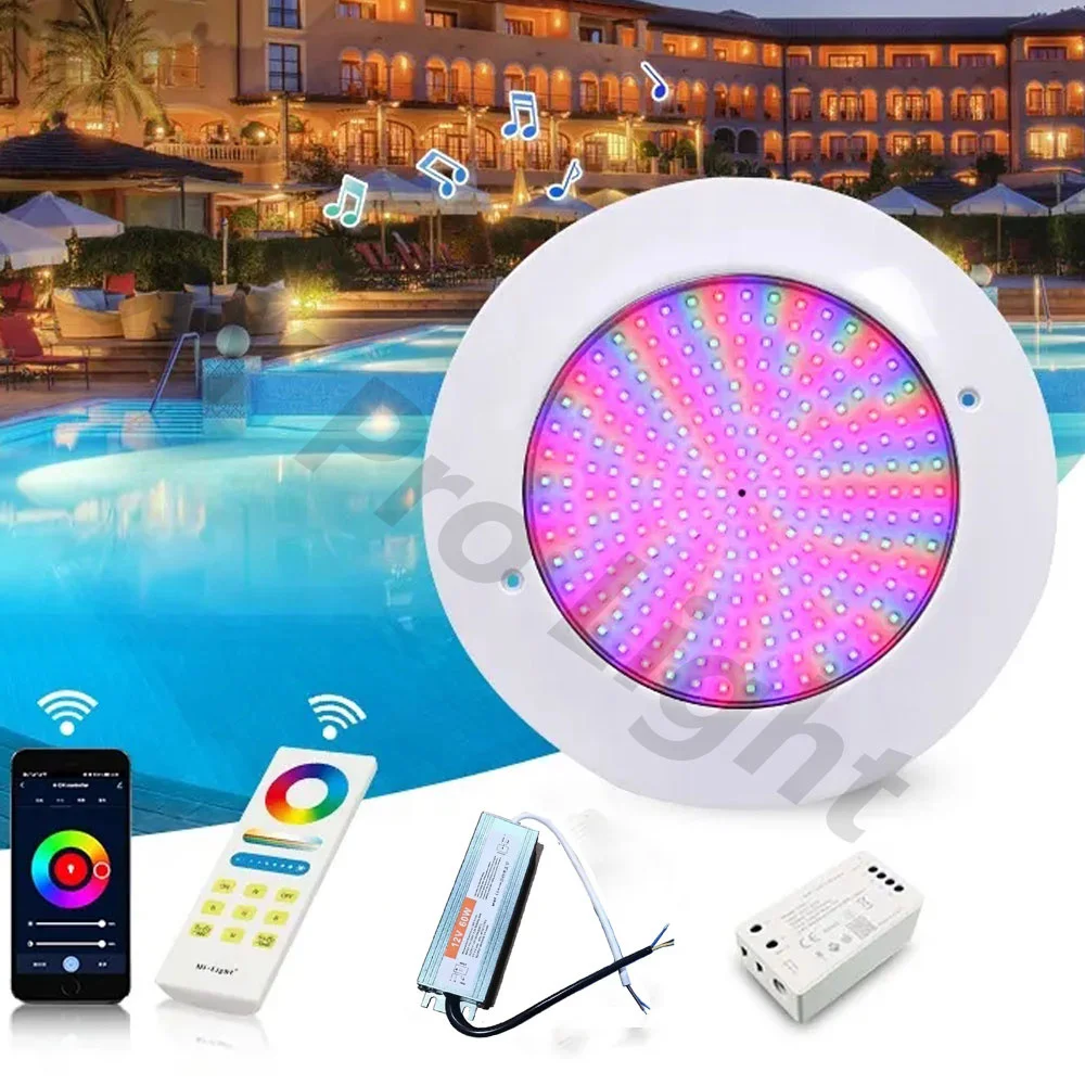 

RGB LED Swimming Pool Light 40W Underwater Wall Hanging Lamps 35W APP Remote Control IP68 Waterproof outdoor Landscape Lighting