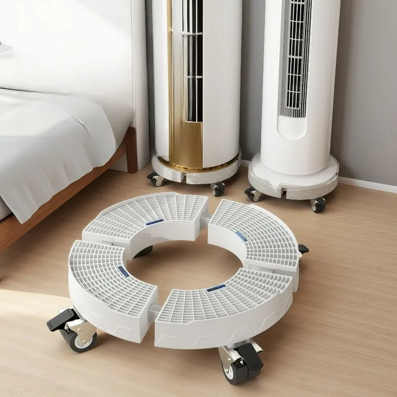 Round Air Conditioner Base with Wheels Metal Stand for Floor Standing AC Unit Universal Height Increase Riser for Home Office