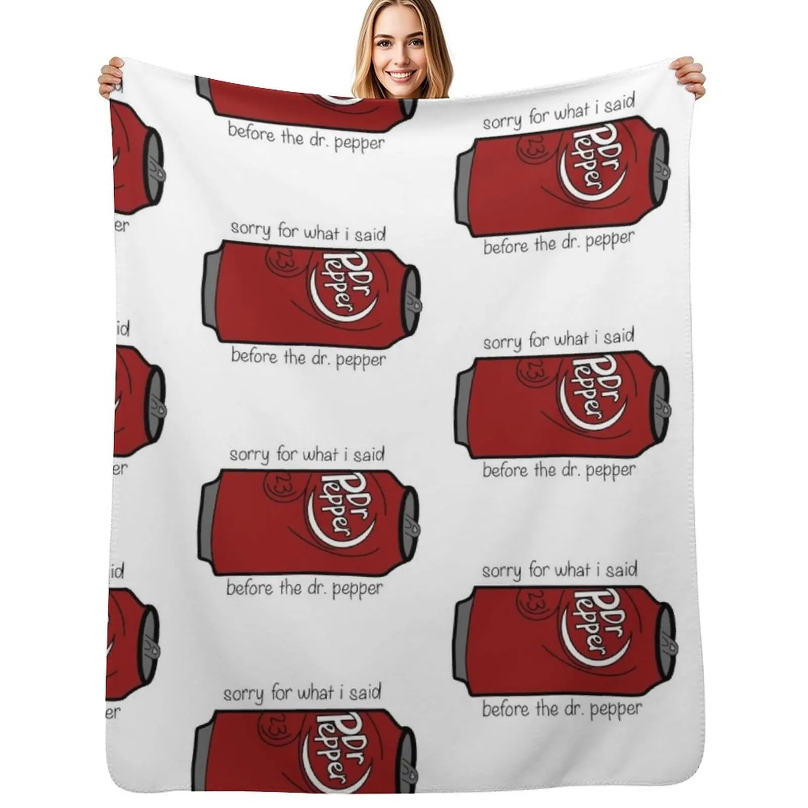 Sorry About Before the Dr. Pepper Throw Blanket Sleeping Bag Kid'S Bed linens Beach Thin for winter Blankets