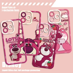 Cute Cartoon Toy Story3 Lotso Phone Case for IPhone 15 14 13 12 11 Mini Pro Max X XR XSMax 6S 6 7 8 Plus SE20 Transparent Cover