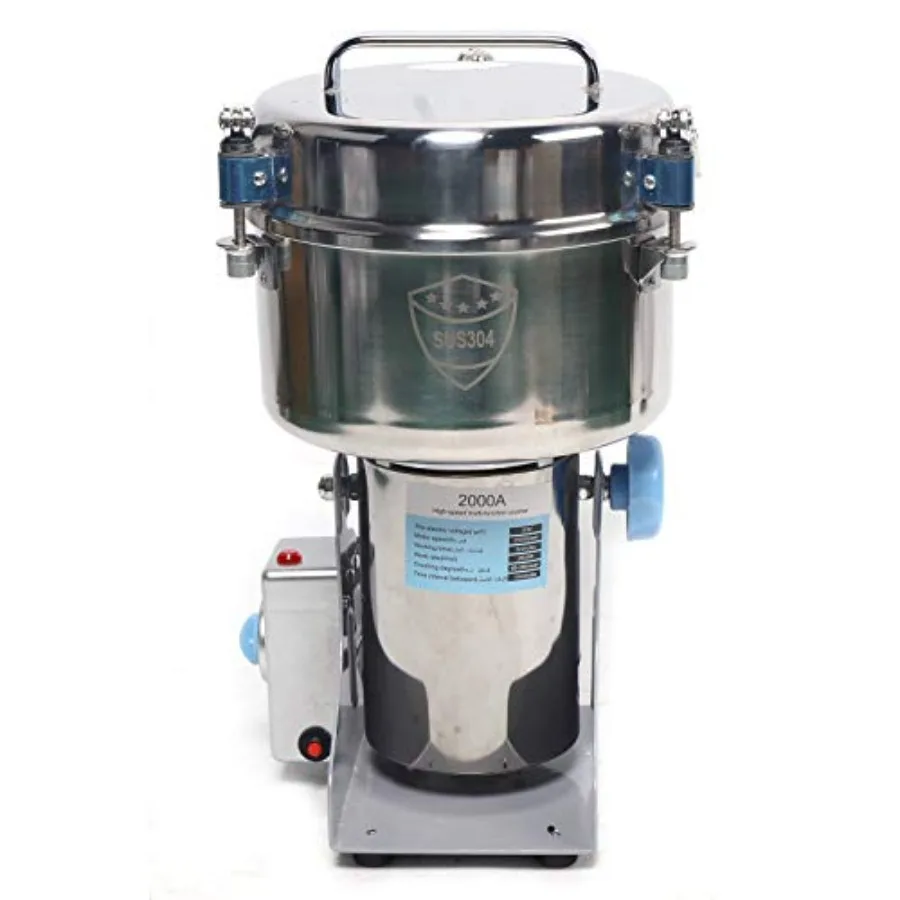 2000g Commercial Peanut Sesame Grinding Machine 110V 1900W Stainless Steel Peanut Butter Maker Electric Grain Grinder 270° Swin