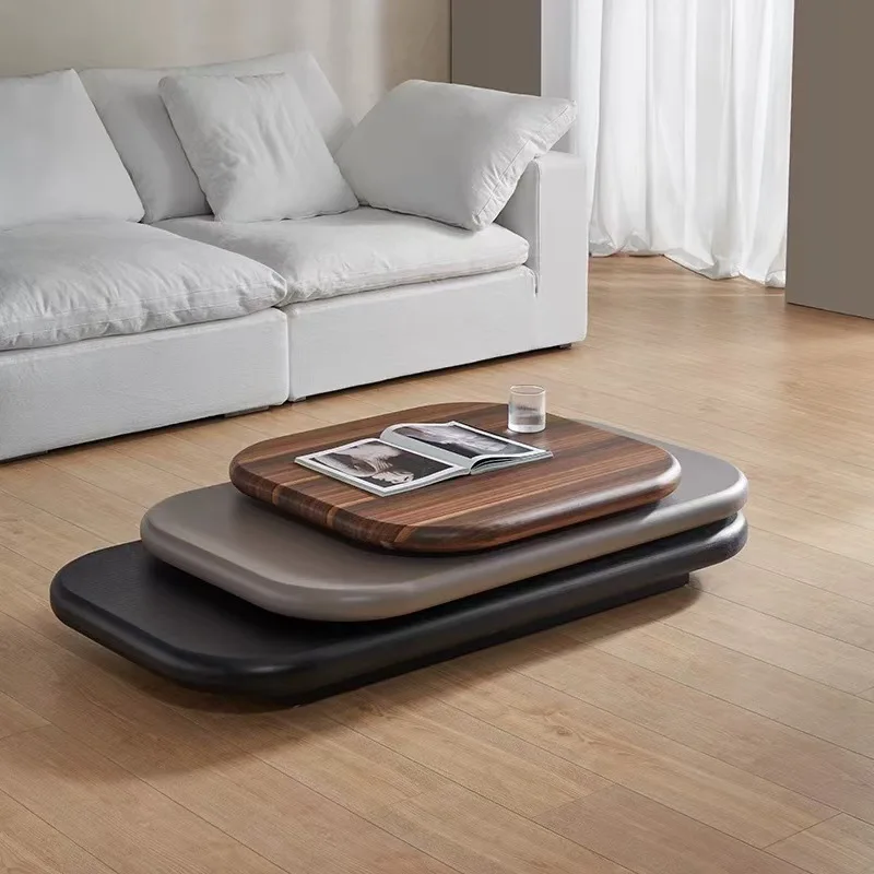 

Revolving wabi-sabi wind pebble coffee table living room suspended minimalist modern coffee table