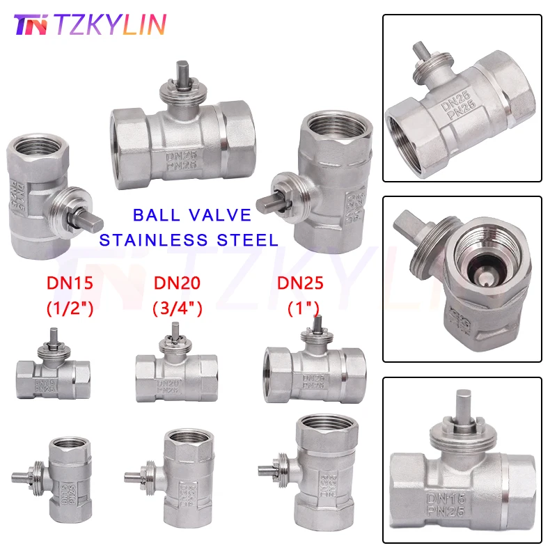 

1/2" 3/4" 1" 304 Stainless Steel Motorized Ball Valve Body Electric Ball Valve Body DN15 DN20 DN25