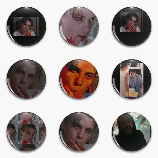 Billy Loomis Greatest Love Story And Stu In Scream It Soft Button Pin Customizable Jewelry Creative Lover Clothes Lapel Pin