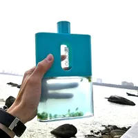 BPA FREE Travel Plastic Flat Water Bottle 500ml A6 A5 Paper Water Bottle Outdoor Flat Bottle Portable Pad Drink Bottles Flask