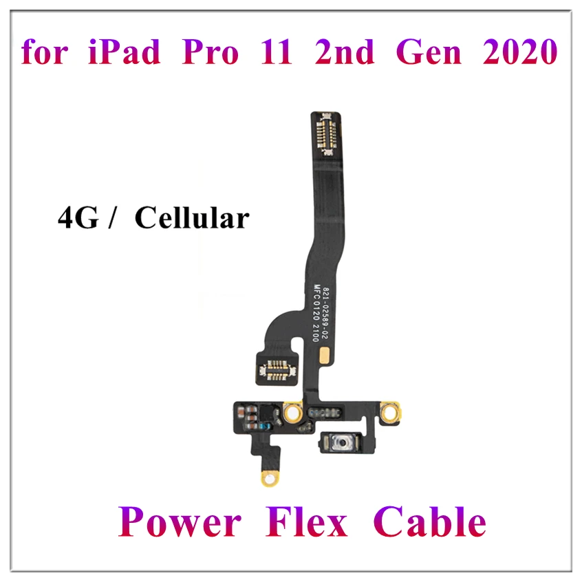 

1Pcs Power On Off Volume Button Switch Control Flex Cable for IPad Pro 11 Inch 2nd 2020 3rd Gen 2021 Replacement Parts