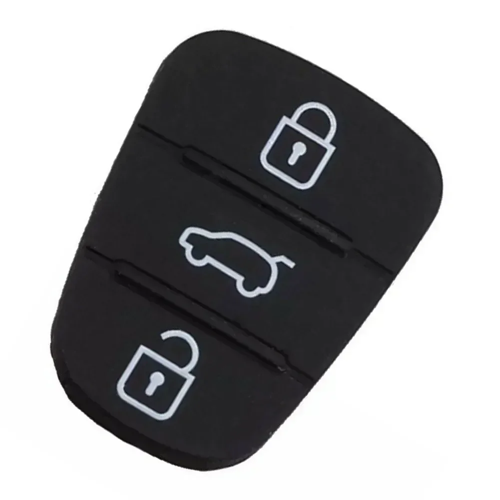 3 Knoppen Key Pad Vervanging Voor HYUNDAI I20/I30/Ix35/Ix20 Venga Key Button Cover zwart Plastic Auto Accessoires