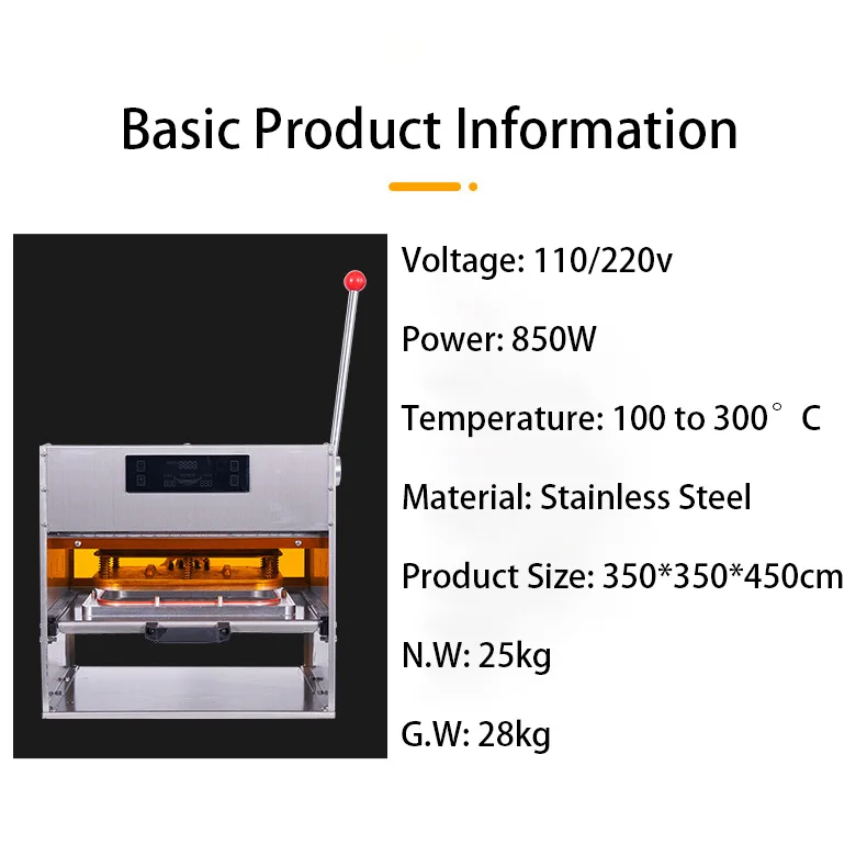 Portable Semi-Automatic Paper Plastic Yogurt Cup Tray Box Container Packing Sealing Machine for Plastics Packages