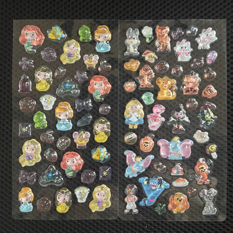 

Kawaii Disney Dumbo Ariel The Little Mermaid Sticker Cartoon 3D Relief Sticker Diy Scrapbook Journal Cute Gift for Girls Women