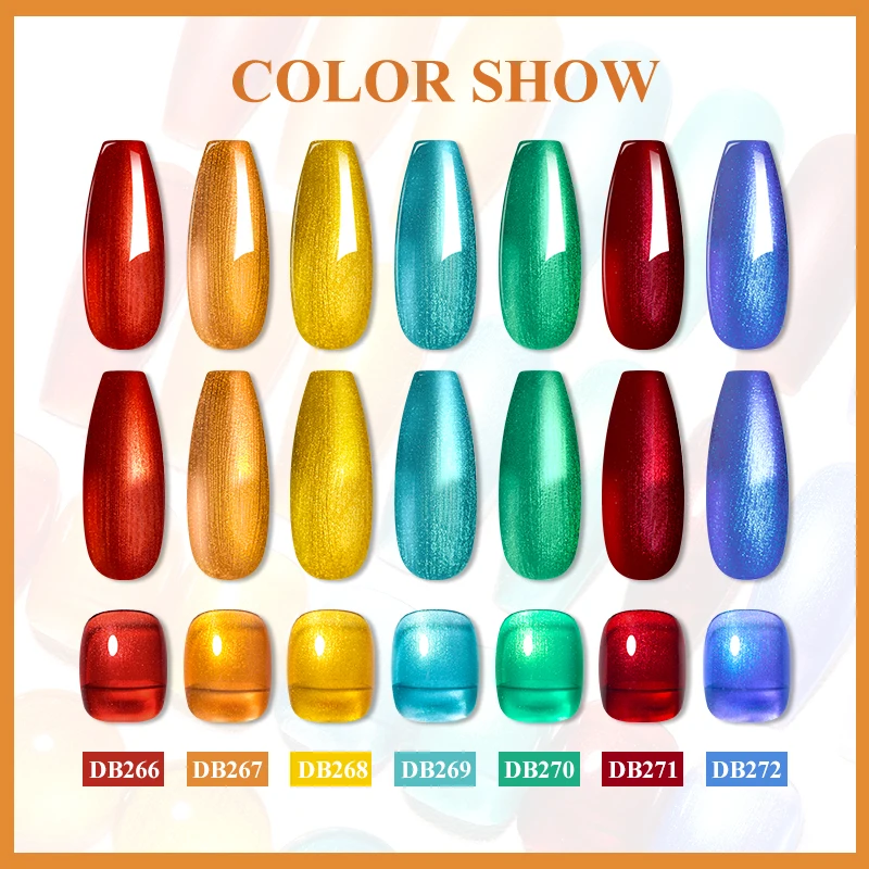 Mtssii 7ml Metallic Nail Color Gel Polish Gold Silver Mirror Gel Nail Polish Manicure Gel UV Polish Mirror Gel Art Varnish