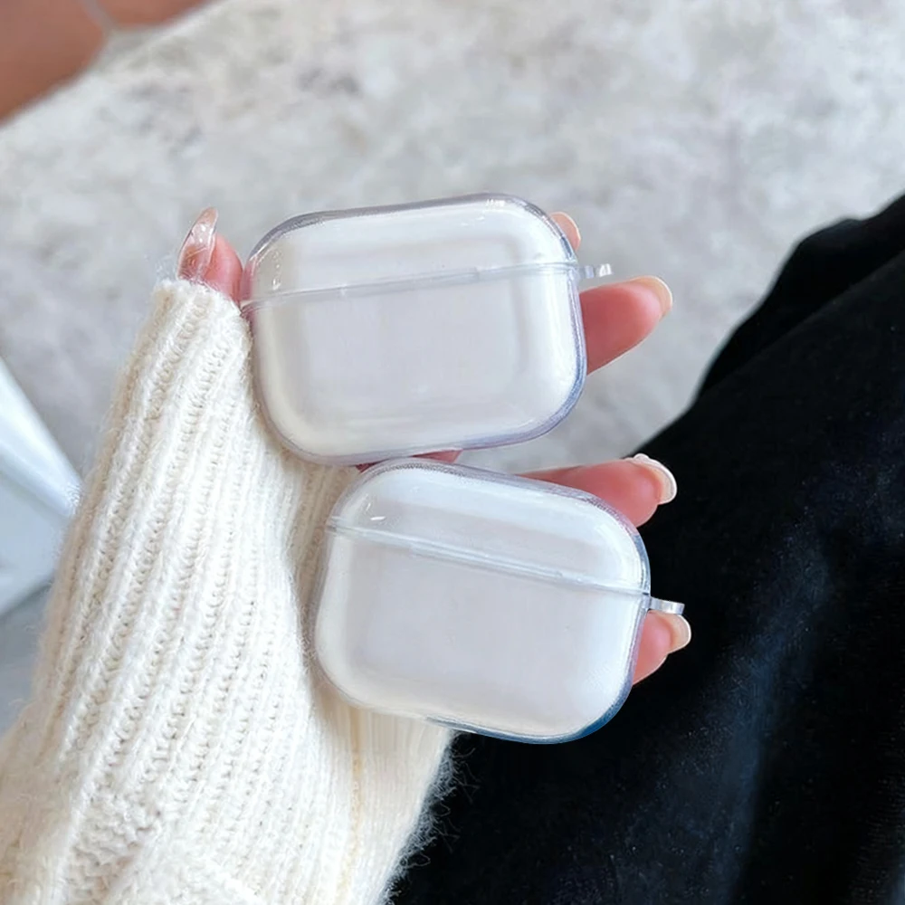 Klare, weiche TPU-Kopfhörerhülle für Airpods Pro 3 Pro 2 Pro, stoßfest für Airpods 4 3 2 1, Bluetooth Wireless Kopfhörerhülle, einfarbig – Detail 6