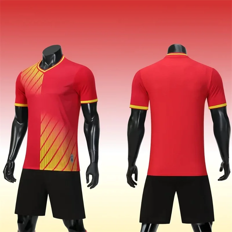 الجملة مخصص لكرة القدم جيرسي بارد الرجال فريق ارتداء قصيرة الأكمام مجموعة كرة القدم الموحدة