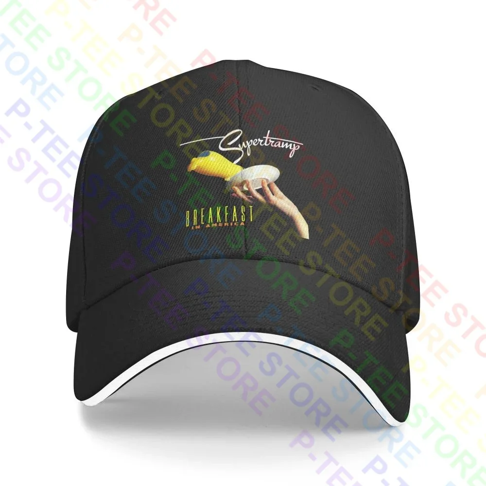 

Supertramp Breakfast In America Rock Sandwich Cap Baseball Cap Trucker Hat Unique Novelty Streetwear