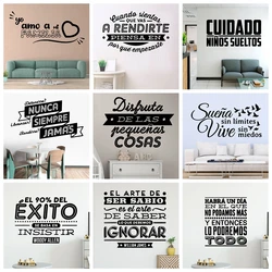 1 pc NEW Spanish sentence Wall sticker Decal Art Vinyl waterproof Stickers For Kids Rooms Decoration Art Decor Wallpaper