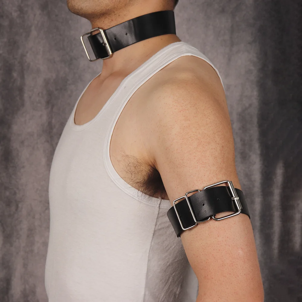Gay Rave Harness Fetish Leather Belt Man Tops Chest Body Bondage Adjustable Gay Lingerie BDSM Punk Rave Costumes For Adult