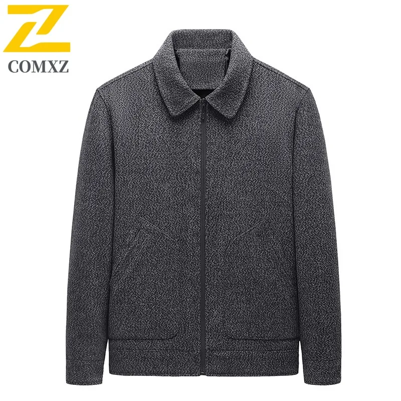 

COMXZ Mens Jacket 2025 Thickened Outdoor Working Windproof Warm Parka Business Casual Lightweight Winter New Windbreaker