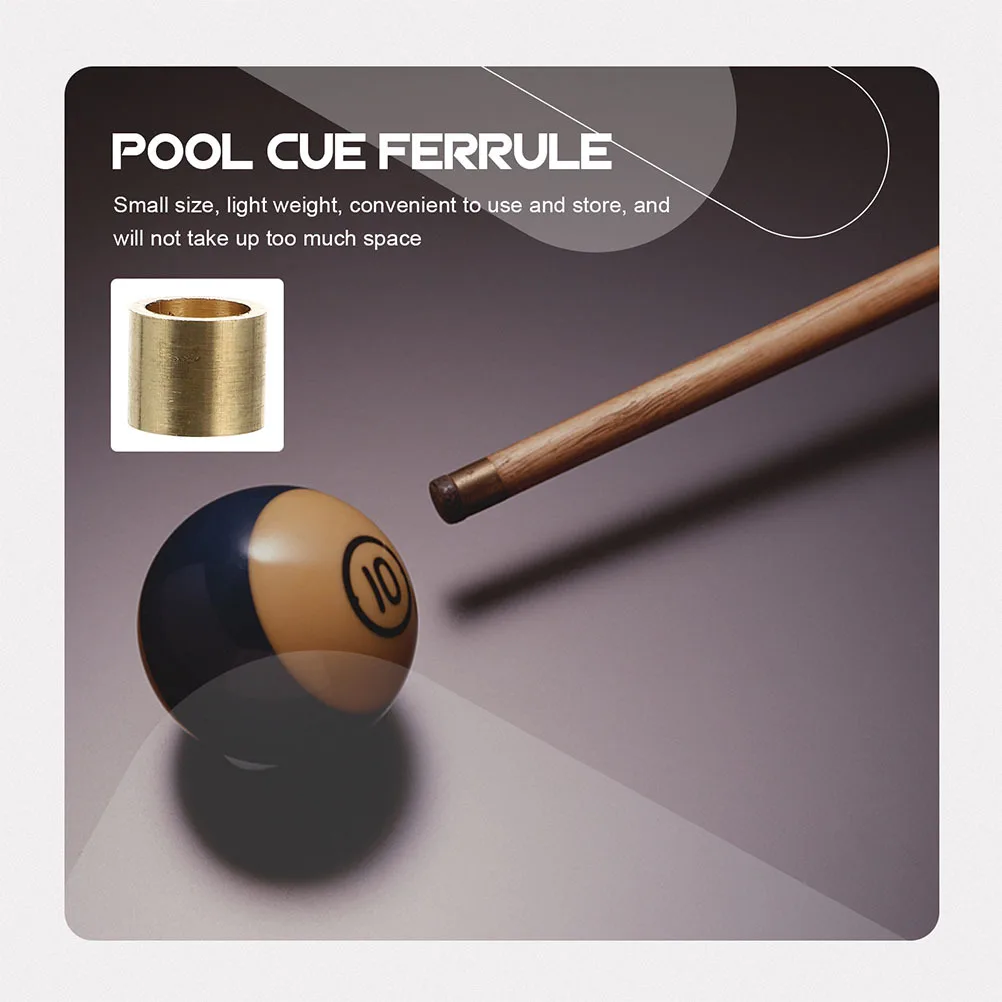 

15Pcs Pool Cue Ferrules Copper Durable Snooker Billiard Replacement Parts Cue Stick Tips Repair Kit Billiard Replacement Parts