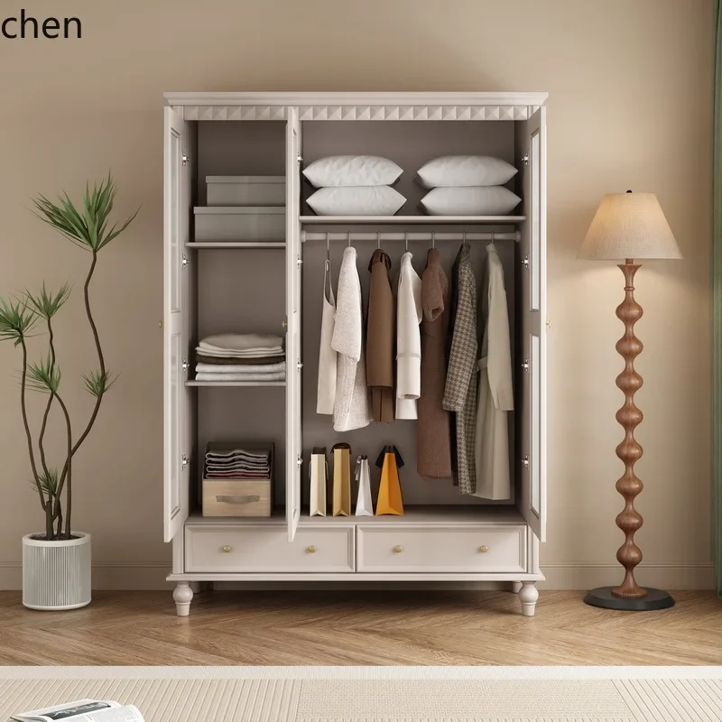 HT  wardrobe modern simple furniture overall household bedroom clothes storage locker spot fast delivery peace of mind purchase