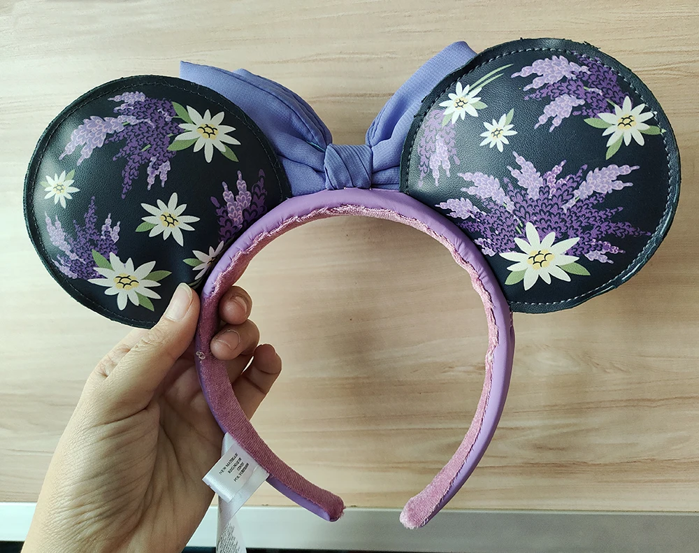 Disney-Parks French Lavender Flower Purple Lilac Ears Collection Headband 2023