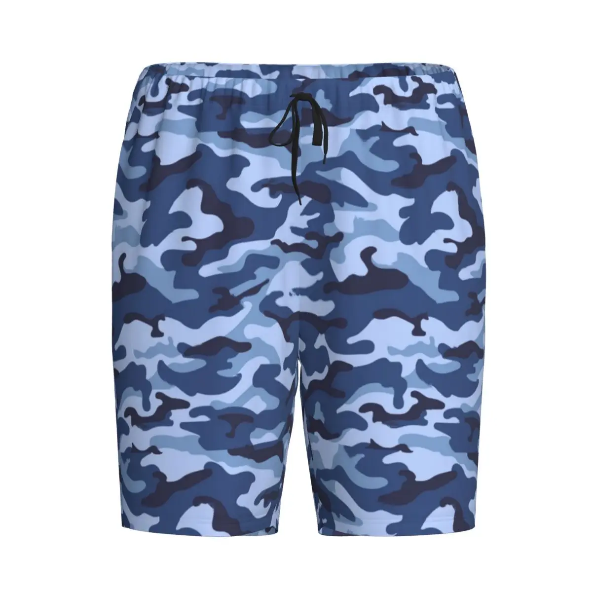 

Custom Camo Camouflage Blue Shorts Sleeping Pants Men Pajama Pants Lounge Sleep Sleepwear Bottoms