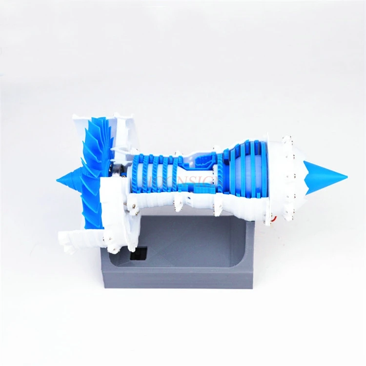 Turbine engine 3D printed model Aircraft aero engines Mechanical Engineering Science Teaching STEM DIY toys Dynamic presentation