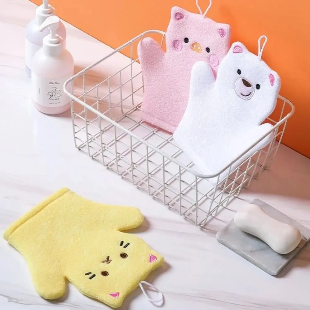 New Baby Bath Sponge Cartoon Foaming Cute Comfortable Bath Gloves Childrens Bath Towel Body Skin Cleaner Dead Skin Remover Tool