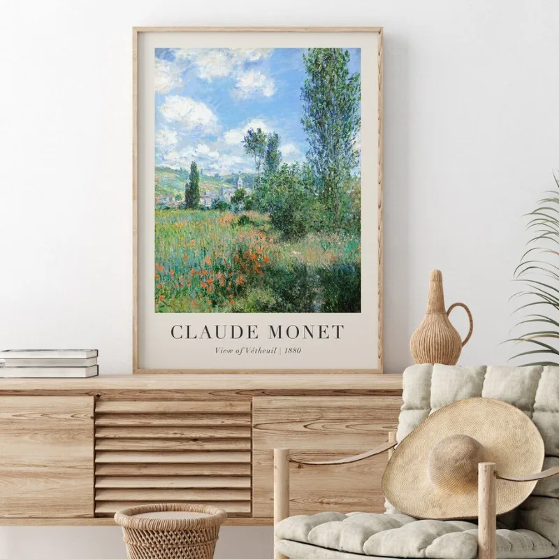 Claude Monet Exhibition Poster Bridge Over a Pond of Water Lilies Impression Sunrise Landscape Prints Canvas Painting Wall Decor