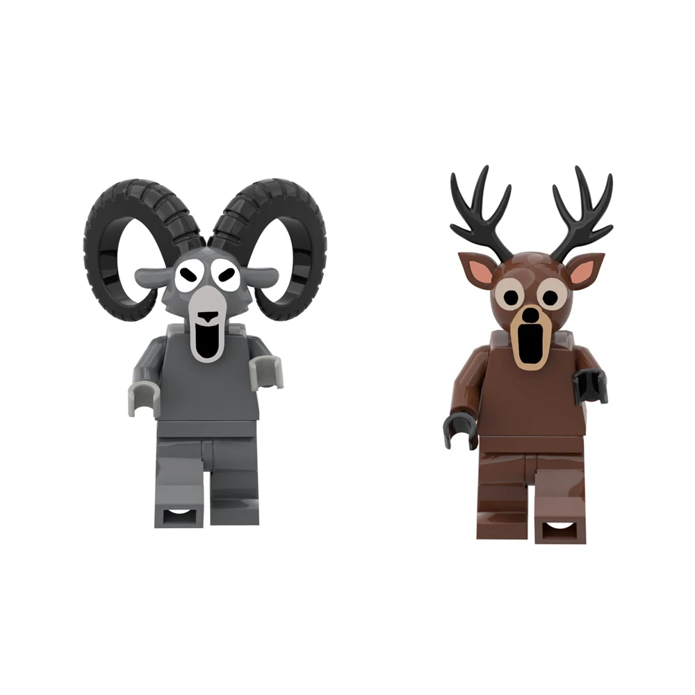 حار جديد 99 ليال في الغابة الغزلان البومة الماعز الوحش اللبنات مجموعة نموذج تجميعها اللبنات لعب الأطفال دمية