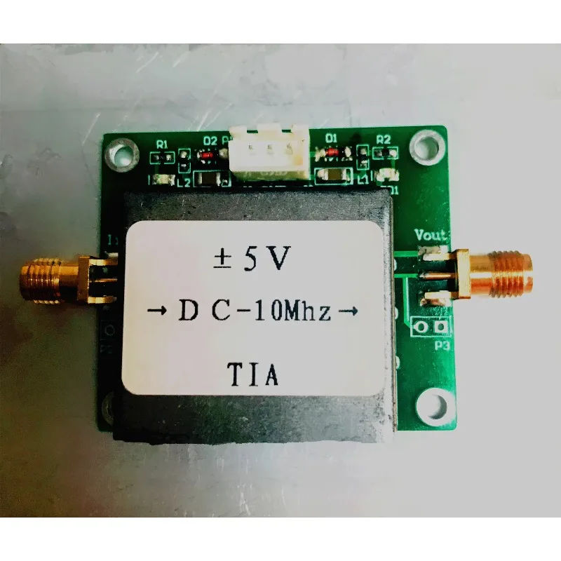 High-speed I/V converter TIA transimpedance amplifier with 4-stage current selectable photoelectric amplifier -10M