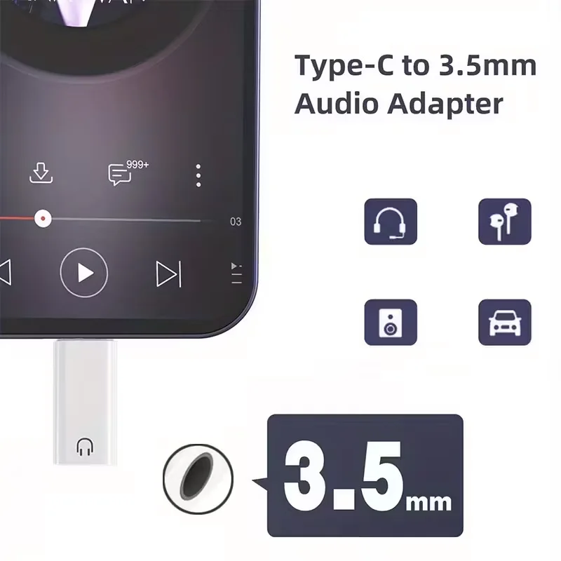 1/2/4Pcs USB C to 3.5mm Headphone Jack Adapter, Audio to USB c Adapter,Type C to Aux Audio Dongle for iPhone , Samsung, MacBook image 4