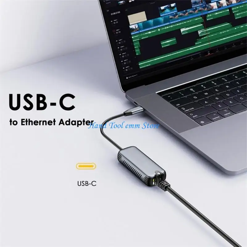 H37F 5Gbps Ethernet Adapter Type C to RJ45 Cable Directly Connection Gigabit LAN Networking for Laptop Accessories