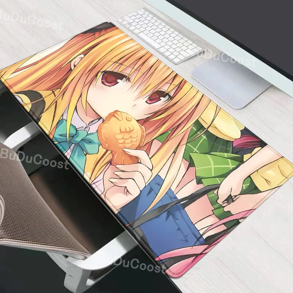 Kawaii Anime Girl to love ru Konjiki no Yami NonSlip mouse pad สํานักงานขนาดใหญ่ mousepad แผ่นรองเม้าส์น่ารัก HD พิมพ์โต๊ะ PremiumPad