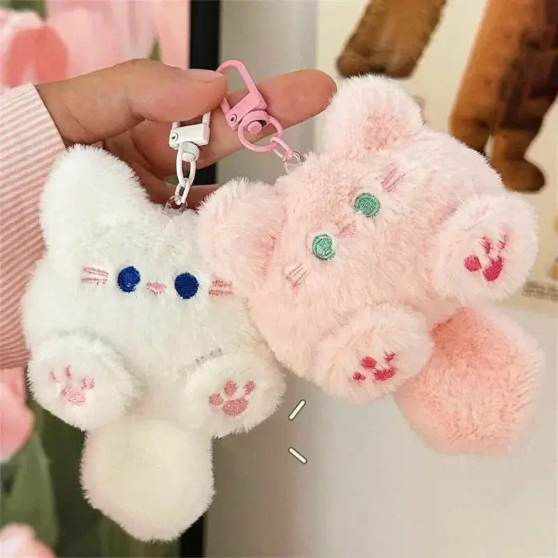 

Cute Cartoon Image Plush Cat Keychain Plush Cat Shaped Pendant Backpack Doll Phone Chain Anti Lost Keychain Decoration Gift