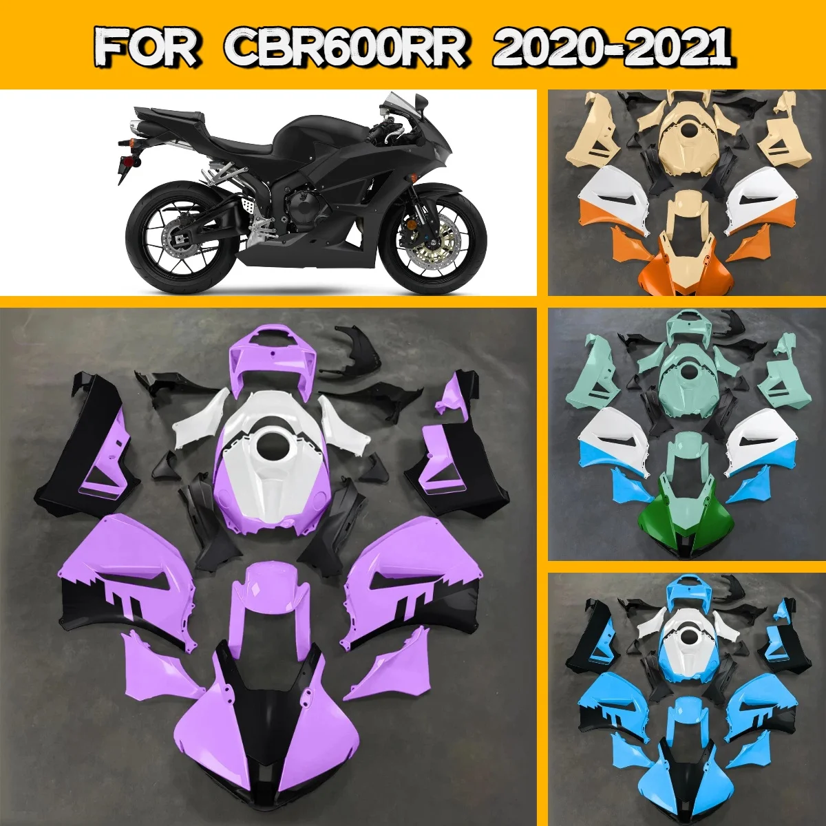 

Motorcycle Fairing Kit 2020 2021 CBR600RR Full Accessories Fairings ABS Plastic Suit for 20 21 Honda CBR 600RR