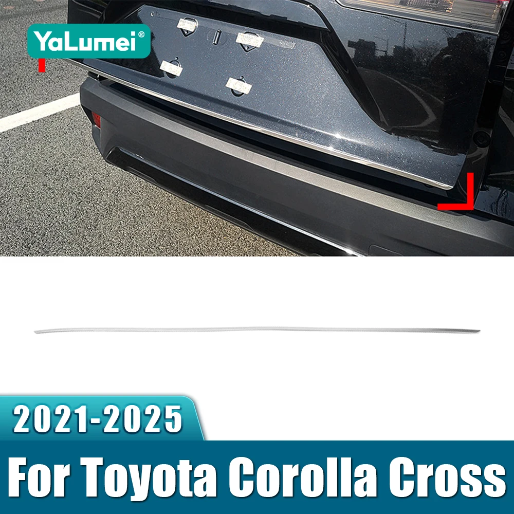 

Для Toyota Corolla Cross XG10 2021-2023 2024 2025 Нержавеющая сталь автомобиля задний багажник задние ворота дверная полоса крышка декоративная полоса наклейка