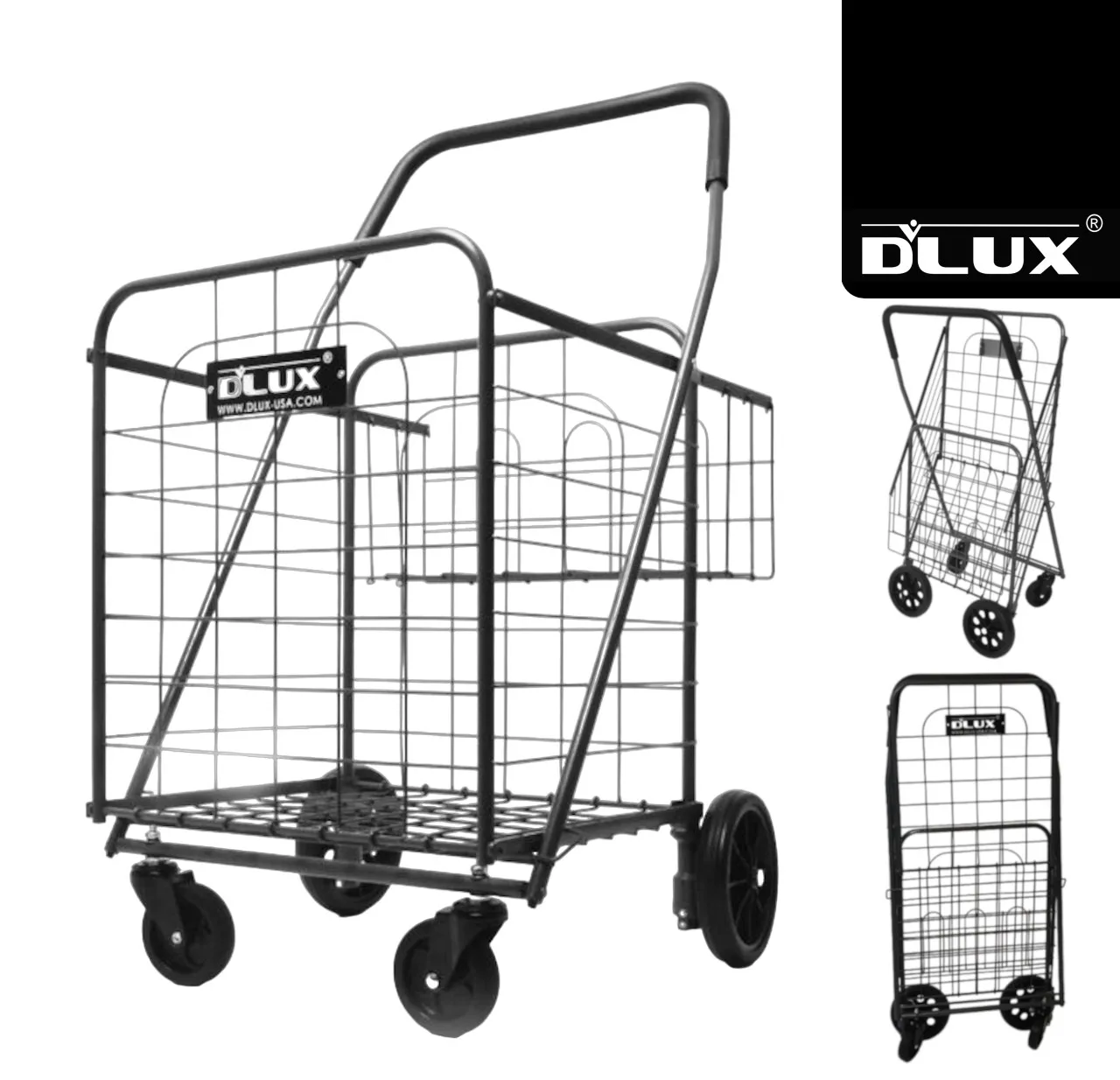 

Foldable Cart, No Assembly Needed. Heavy Duty, with Folding Wheels