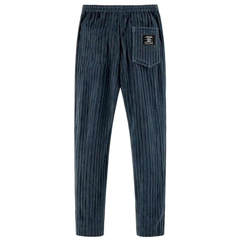 Retro Vertical Striped Men's Pants Corduroy Casual Pocket Trousers Loose Baggy Pants Straight Sweatpants Outdoor Streetwear