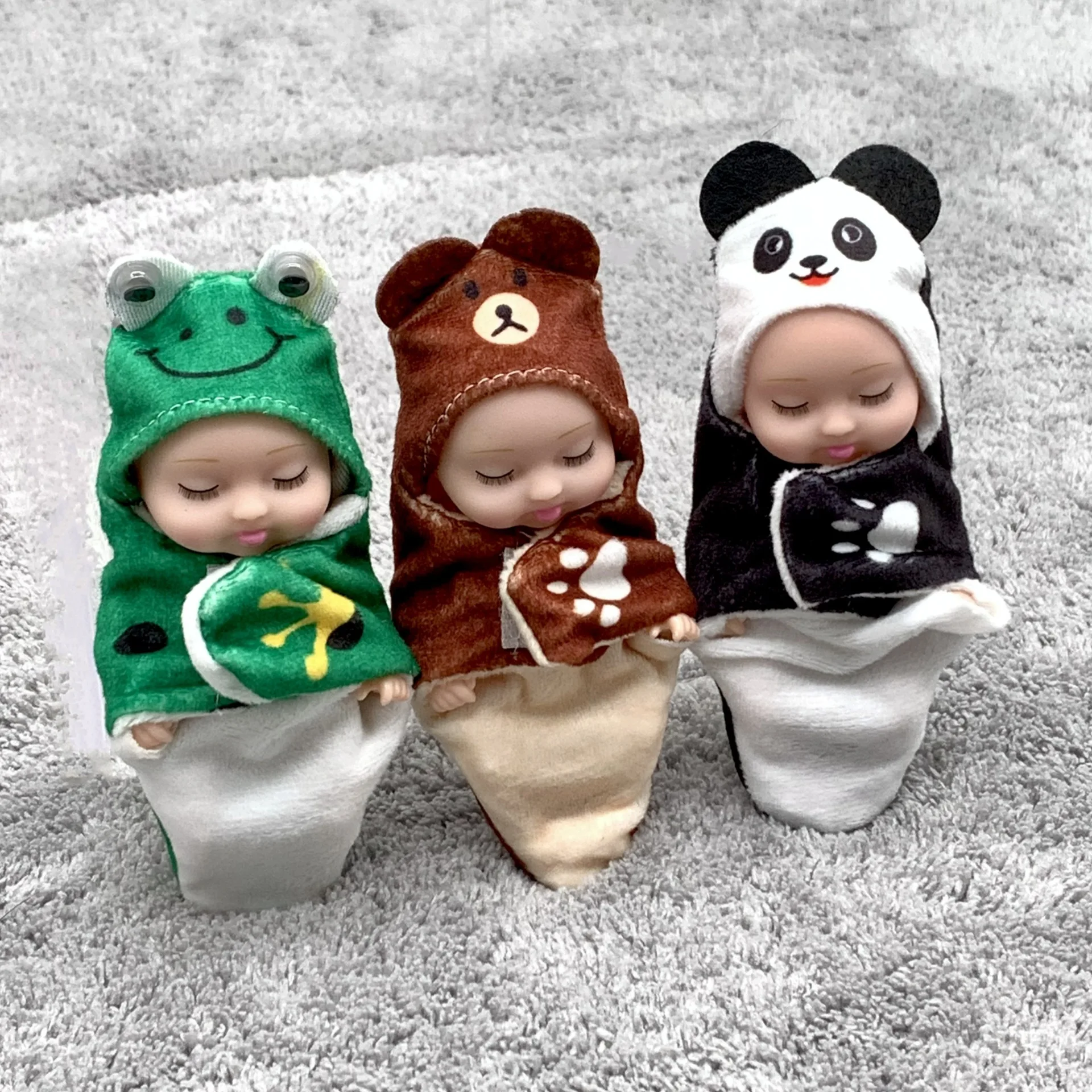 6 unids/set muñeca Reborn para dormir, muñecas de renacimiento de simulación de moda, animales de dibujos animados, juguete para niños, regalo de cumpleaños
