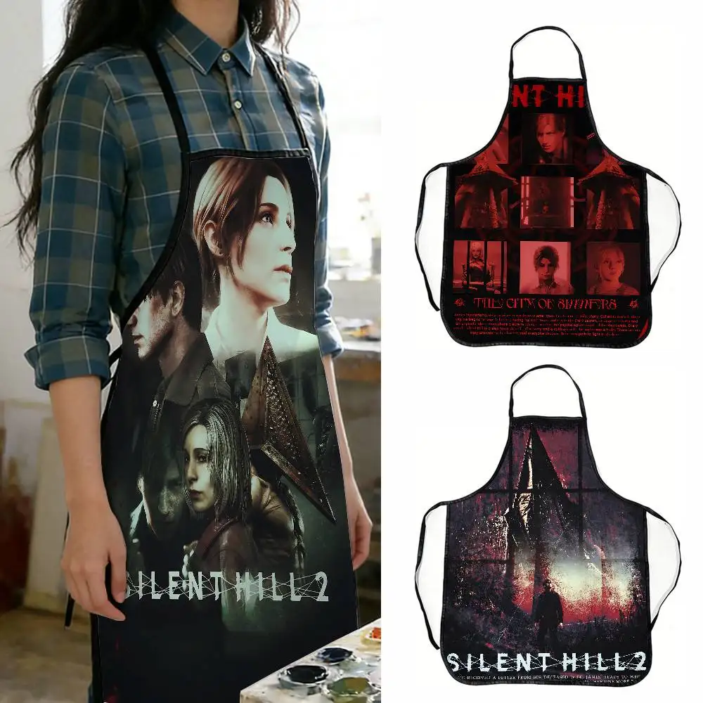

Game S-Silent Hill Funny Apron For Women Men 50x70cm Washable Non-Woven Kitchen Apron Dessert Chef Apron For Cooking