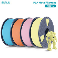 SUNLU PLA Meta 3D Printer Filament  4KG 1KG/Roll 175MM Tolerances +/-0.02MM Filament Fast Shipping 2-7 Days