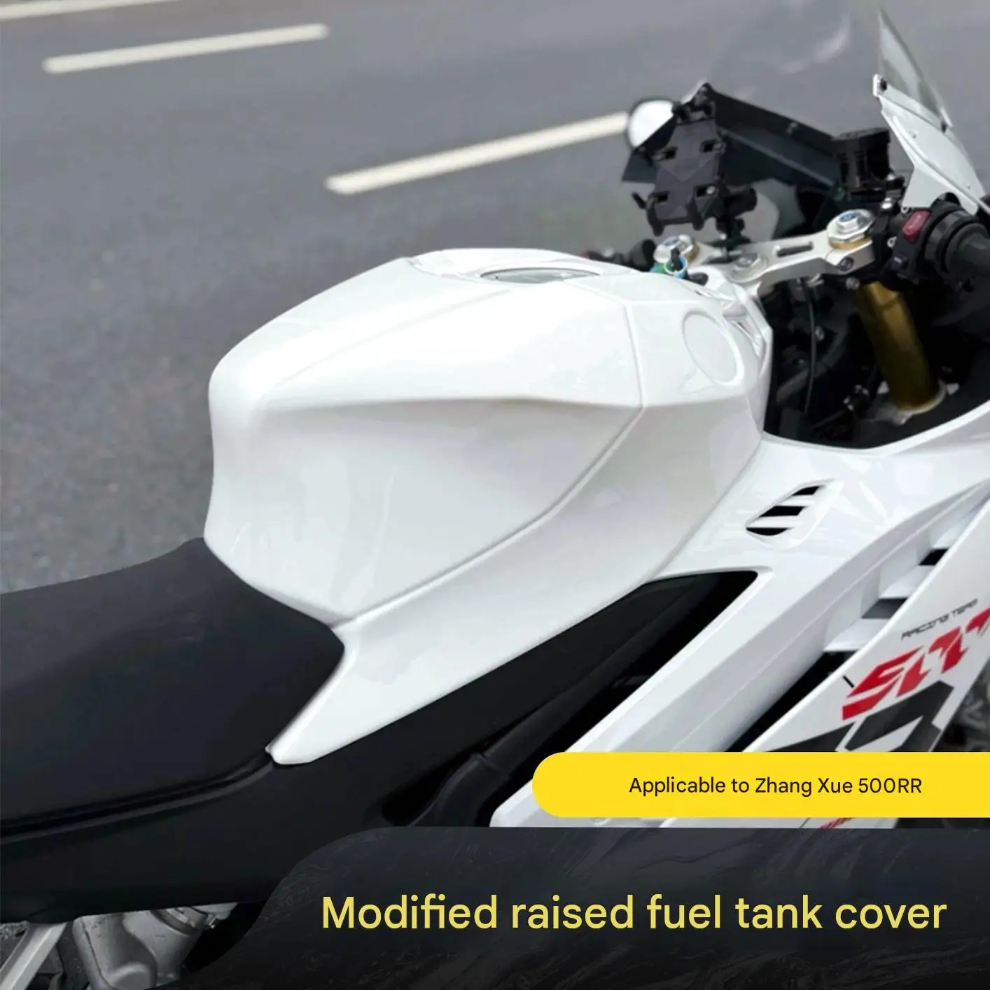 For ZXMOTO 500RR Fuel Tank Cover Full-Encircling Protective Component with Smooth Aerodynamic Lines Elevated Design Multiple