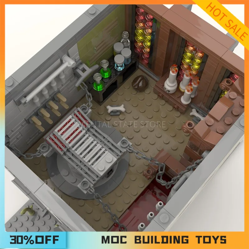 MOC personalizado-Modular Strange Houses Building Blocks, Tecnologia Bricks, Montagem Criativa, Educação Brinquedos, Presentes de Férias, 2192Pcs