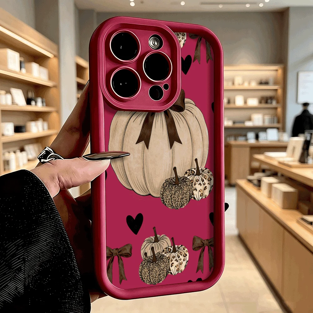 Funda de Teléfono Flexible Antiarañazos de TPU con Diseño de Corazones de Leopardo y Calabaza, Antigolpes, para Honor X9 X8 X7 X6 Smart 600 400 300 200 Pro Lite