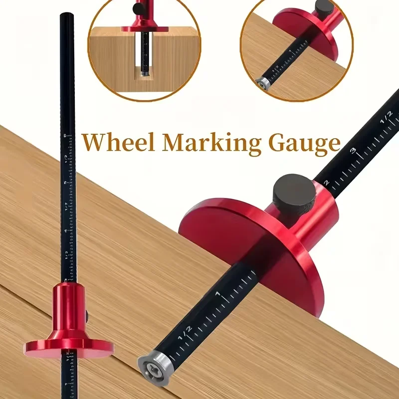 Woodworking Line Drawing Marking Measuring Engraving Ruler，Inch and Millimeter Dimensions，Suitable Measurement and Handcrafting