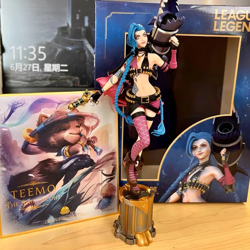 22cm Liga der Legenden Anime Figur Luxanna Crown guard Lux Kaisa Jinx Action figuren Kinderspiel zeug Raum dekoration Geburtstags geschenk