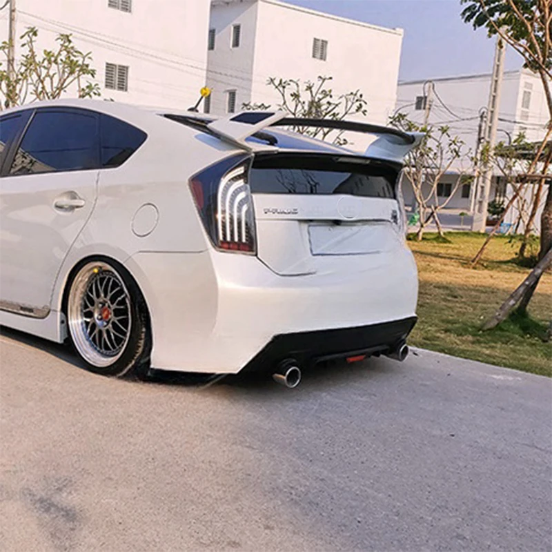 For Toyota Prius Spoiler wing 2003 - 2012 ABS Material Carbon Fiber Look Car Rear Trunk spoiler Wing Accessories Body Kit