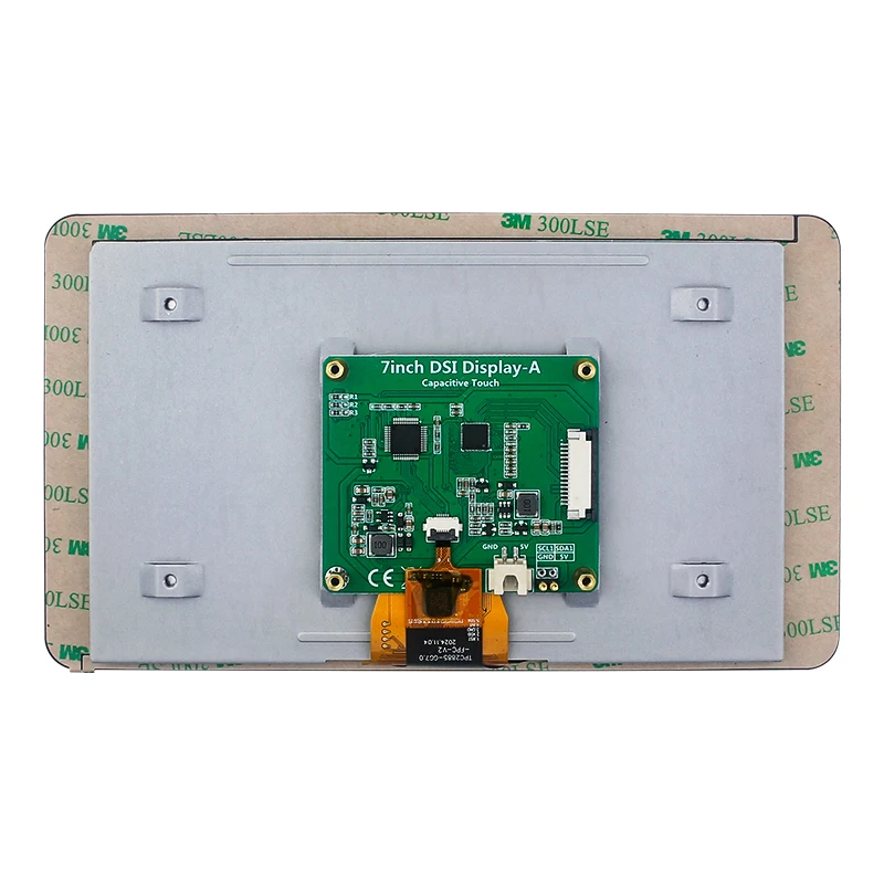 Raspberry Pi 7 Inch DSI 1024*600 Display IPS Capacitive Touch Screen for RPI 5 4B 3B+ 3B Zero Optional Pi 5 ABS Case