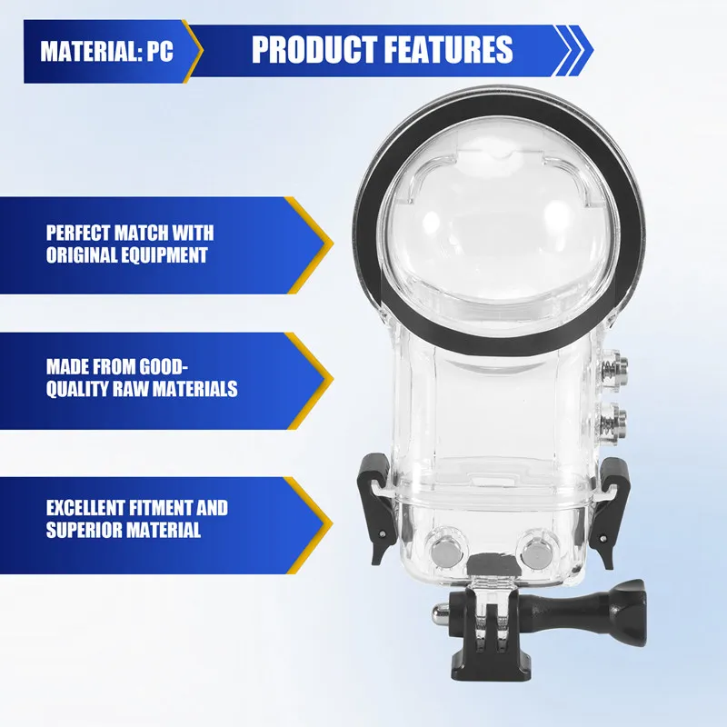 ABDE-водонепроницаемый чехол для Insta 360 X3, защитный чехол для подводного погружения, аксессуары для экшн-камеры