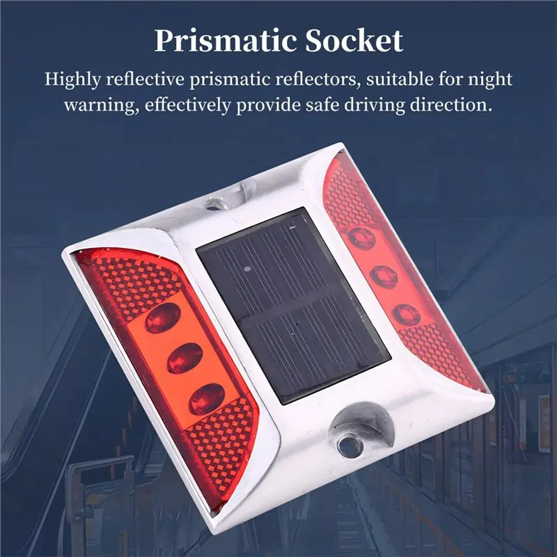 [NEWA76K!】 Portable Solar Powered Road Nails, Cast Aluminum Highway& Garden Ground Lighting System